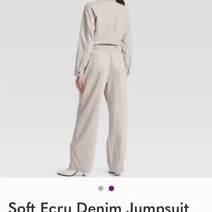 Universal Thread Beige Button-Up Jumpsuit